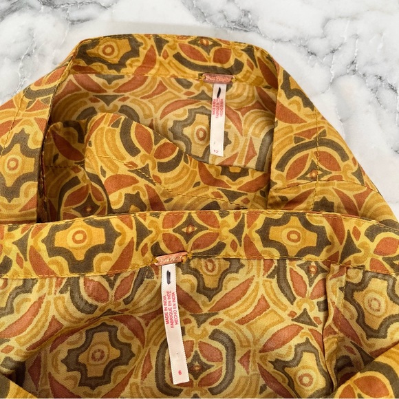 NWOT Free People REVOLVE Imogen Sarong Mini Skirt in Turmeric Made in India - Picture 7 of 10